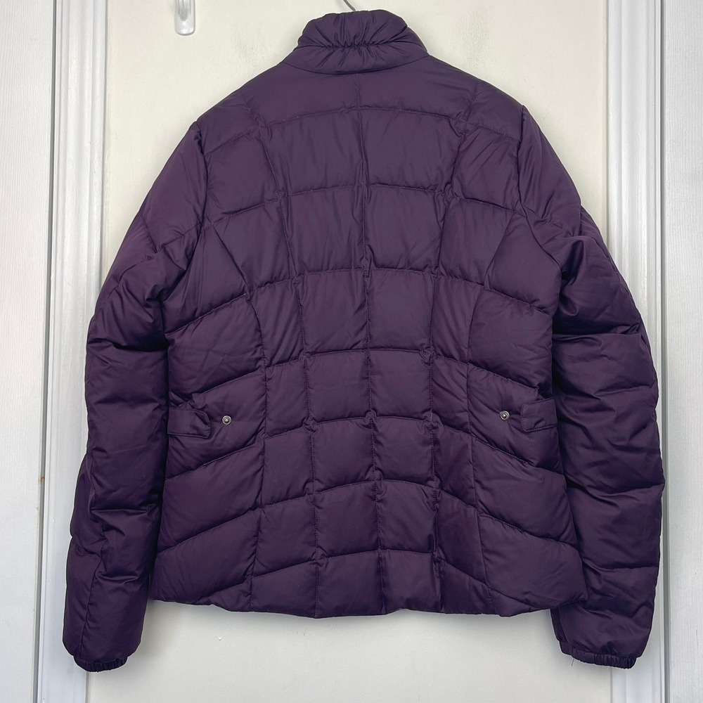Eddie Bauer EB650 Womens M Down Puffer Jacket Quilted Full Zip Purple 0542 - Picture 4 of 11